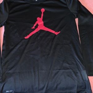 Kids Jordan Nike long sleeve dri fit shirt